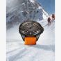 NORQAIN Limited Edition Adventure Neverest Orange Rubber Strap Watch N1300.08B01.B01.R01