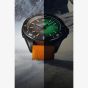 NORQAIN Limited Edition Adventure Neverest Orange Rubber Strap Watch N1300.08B01.B01.R01
