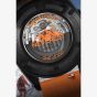 NORQAIN Limited Edition Adventure Neverest Orange Rubber Strap Watch N1300.08B01.B01.R01