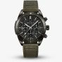 NORQAIN Adventure Chrono Black Dial Khaki Nordura Fabric Strap Watch N1200.19B01.B01.F03
