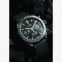 NORQAIN Adventure Chrono Black Dial Khaki Nordura Fabric Strap Watch N1200.19B01.B01.F03