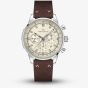 NORQAIN Freedom Chrono Brown Alcantra Ebony Leather Strap Watch N2200.18S01.C01.V01