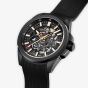 NORQAIN Mens Independence Titanium Skeleton Dial Rubber Strap Watch N3000.07T01.B03.R01