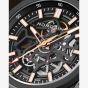NORQAIN Mens Independence Titanium Skeleton Dial Rubber Strap Watch N3000.07T01.B03.R01