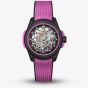 NORQAIN Wild One Skeleton Hyper Pink Rubber Strap Watch N3001.07Q04.B03.R01