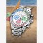 NORQAIN Special Edition Freedom Chrono Enjoy Life "Ice Cream" Silver Bracelet Watch N2201.19S01.C01.S01