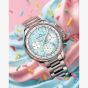NORQAIN Special Edition Freedom Chrono Enjoy Life Blue "Sprinkles" Silver Bracelet Watch N2201.19S04.A01.S01