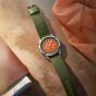Gallet Mens Flying Officer Orange Dial Fabric Strap Watch AG1701131O1W1
