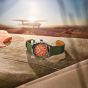 Gallet Mens Flying Officer Orange Dial Fabric Strap Watch AG1701131O1W1