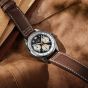 Gallet Mens Multichron Sport Chronograph Black Dial Leather Strap Watch AG2302131B1X1