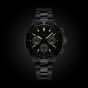 Gallet Mens Multichron Pilot Chronograph Black Dial Bracelet Watch AG2303251B1A1