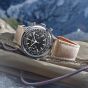 Gallet Mens Classics Chronograph Black Dial Fabric Strap Watch AG0910121B1W3