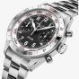 Gallet Mens Flying Officer Black Chronograph Dial Bracelet Watch AG2301131B1A1