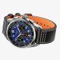 Gallet Mens Multichron Sport Chronograph Blue Dial Leather Strap Watch AG2302101C1X1