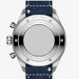 Gallet Mens Multichron Pilot Chronograph Blue Dial Leather Strap Watch AG2303171C1W1