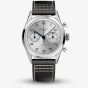 Gallet Mens Classics 'Tribute To Silverlight' Chronograph Silver Dial Leather Strap Watch AG0910121G1X1