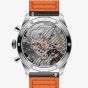 Gallet Mens Classics 'Tribute To Silverlight' Chronograph Silver Dial Leather Strap Watch AG0910121G1X1