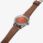  Oris X Mens Cervo Volante Big Crown Pointer Orange Dial Brown Leather Strap Watch 01 754 7785 4068-Set