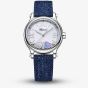 Chopard Ladies Happy Hearts Blue Fabric Strap Watch 278608-3012