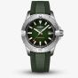 Breitling Mens Avenger Automatic 42 Wings Capsule Green Dial Rubber Strap Watch A173285B1L1S1