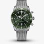 Breitling Mens Superocean Heritage B01 Chronograph 42mm Green Dial Watch AB0156361L1A1