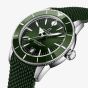 Breitling Mens Superocean Heritage B31 Automatic 40mm Green Rubber Strap Watch AB3110361L1S1