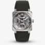 Bell & Ross Mens Limited Edition Skeleton Grey Steel Watch BR03A-GR-SKST/SRB