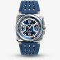 Bell & Ross Mens BR-X3 Blue Steel Automatic Watch BRX3R-BLU-ST/SRB