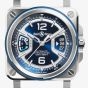 Bell & Ross Mens BR-X3 Blue Steel Automatic Watch BRX3R-BLU-ST/SRB