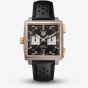 TAG Heuer Mens Monaco Chronograph Black Dial Leather Strap Watch CDW2150.FC8360