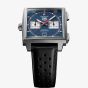 TAG Heuer Mens Monaco Chronograph Blue Dial Black Leather Strap Watch CDW2181.FC8360