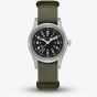 Hamilton Mens Khaki Field Mechanical 36 Green NATO Strap Watch H69399930