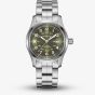 Hamilton Mens Khaki Field Stainless Steel Green Dial Watch H70605160