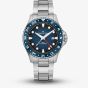 Hamilton Mens Khaki Navy Scuba Automatic GMT Blue Dial Stainless Steel Bracelet Watch H82535140