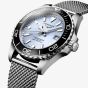 Longines Mens Hydroconquest Automatic Ice Blue Dial Mesh Bracelet Watch L3.779.4.99.6