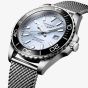 Longines Mens Hydroconquest Automatic 42mm Ice Blue Dial Mesh Bracelet Watch L3.788.4.99.6