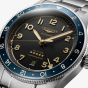 Longines Mens Spirit Zulu Time Blue Bezel Watch L3.812.4.60.6