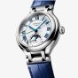 Longines Ladies PrimaLuna Moonphase Blue Leather Strap Watch L8.126.4.71.2