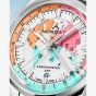NORQAIN Limited Edition Freedom GMT Enjoy Life Holiday Silver Bracelet Watch N2100.22S02.W01.S01