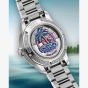 NORQAIN Limited Edition Freedom GMT Enjoy Life Holiday Silver Bracelet Watch N2100.22S02.W01.S01