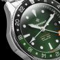 Bremont Mens Supermarine 300m GMT Tundra Green Watch SM40-GMT-SS-GNBK-R-S