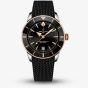 Breitling Mens Superocean Heritage B31 Automatic 42mm Black & Rose Gold Rubber Strap Watch UB3111241B1S1
