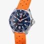 TAG Heuer Mens Formula 1 Date Orange Rubber Strap Watch WAZ1010.FT8028