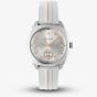 Gucci Ladies Interlocking White Rubber Strap Watch YA142512