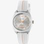Gucci Ladies Interlocking White Rubber Strap Watch YA142512
