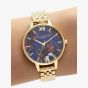 Olivia Burton Demi Lapis Lazuli Floral Dial Gold Plated Bracelet Watch OB16SP13
