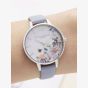Olivia Burton Enchanted Garden Pastel Blue Leather Strap Watch OB16EG114