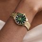 Olivia Burton Ladies Emerald & Gold Watch OB16DC02
