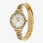 Olivia Burton Ladies Treasure White & Gold Bracelet Watch OB16MOP33