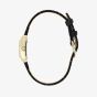 Olivia Burton Mini Grove Gold Black Leather Strap Watch 24000284